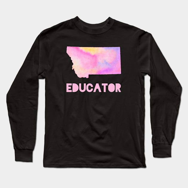 Montana Educator Long Sleeve T-Shirt by designed2teach